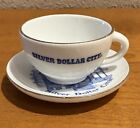 Vintage Silver Dollar City Mini Tea Cup And Saucer