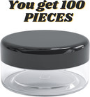 100x 5g Plastic Cosmetic Jars W  Lids Empty Sample Containers Bpa Free
