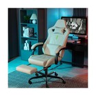 Gaming Chair With Footrest Ergonomic Computer Chair Massage Lumbar Cushion  R   