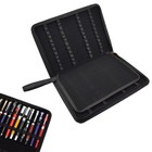 Fountain Pen Case Carry 48 Handle Pu Leather Organizer Storage Display Tray New