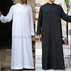 Mens Muslim Clothing Long Sleeve Jubba Saudi Abaya Kaftan Formal Long Tunic Tops