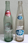 Old Vintage Dr Pepper   Sugar Free Dr Pepper Pint 16 Oz Bottles Great Clean Cond