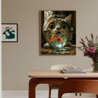 Cat Fish Paint By Numbers Kit For Adults 16x20 Inch  without Frame 