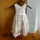 Ml Kids Vintage Inspired Lace Dress In Pink And Cream Size 5 New With Tags