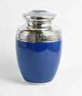 Cremation Ashes Small Medium Urn Adult Child Pet Personalised Memorial Blue Urn