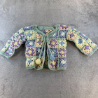 Handmade Crochet Cardigan Sweater Toddler Pastel Granny Square 12   24m