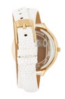 Michael Kors Slim Runway White Dial White Leather Ladies Watch Mk2273 Gold Tone