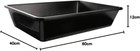 Kreuwel Oil Drip Tray 20 L Plastic Tray  60 X 40 X 12 Cm  Black  Stackable