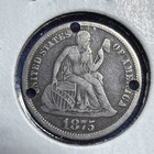      Love Token Horace On 1875 Liberty Seated Dime Rare Find