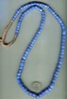 African Trade Beads Vintage Glass Czech Bohemian Opaque Russian Blue Long Strand