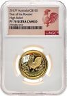 2017   100 Australia Gold Lunar Rooster Proof  Coin  Pf70 Uc - 1 Oz 9999 Fine Au