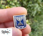 Temple Menorah Lapel Pin Hat shirt Badge Israeli   Gift Israel Map Pin Holy Land
