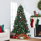 Artificial Christmas Tree  9ft Premium Unlit Realistic Spruce Holiday D  cor W de