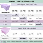 6 Ft Wavy Rectangular Fitted Tablecloth Premium Spandex Table Cover Party Events