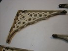 4 Cast Iron Antique Style Web  Brackets  Garden Braces Shelf Bracket -broken-5x7