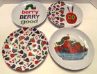 New   Set Of 4 Eric Carle The Very Hungry Caterpillar Kids  Melamine 7  Plates