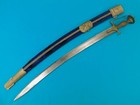 Vintage India Made Engraved Souvenir Tulwar Sword W  Scabbard