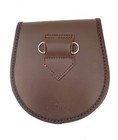 Brown Leather Sporran With Tossles Tradtional Scottish Wallet 4 Kilt Attire