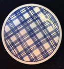 2 Vintage Cc Churchill 8    Bowls Blue   White Checkered Plaid Pattern England Euc