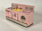 Linemar     Pink Toy Kitchen Stove Sink Washer dryer     Tin Litho     Japan