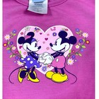 Vintage Disney Shirt Girls 4t Pink Mickey Mouse Minnie Long Sleeve Heart Y2k