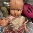 Vintage Doll Wind Up Walking 1950 s Japanese Tin And Celluloid - Works With Key