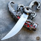 10  New Dragon Fantasy Fixed Blade Knife Dagger Sword Medieval Ninja W  Sheath