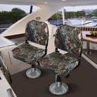 Goplus Camo 2 Pack Folding Boat Seats Stainless Steel Hinges Captain Boat Seats