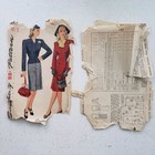 1940s Vintage 36  Bust Simplicity 1207 Skirt Jacket Suit Set Sewing Pattern