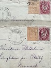 Norway 1872 Classic Cover To Denmark  bi-color Frank 12 18  hasselriis Family X2