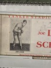 Old Rare Original 1936 Advertising Joe Louis Vs Max Schmeling Boxing Poster Sign