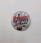 Coors Light Pinback 2 25  Round Button With Dangling Beer Bottle