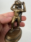Antique South Indian Shiva Wearing Tiger Cast Bronze Hindu Statue 19th Century