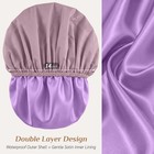 Extra Large Waterproof Shower Cap For Women  Double Layer Satin Lined Hair
