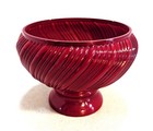 Vintage Red Maroon Student Lamp Shade Swirl Ribbed 8  Wide 6 5  Opening