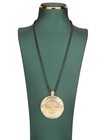 Jaoyu Bohemian Necklaces For Women Long Brown Leather Necklace Pendant   Boho   