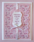 New Baby Girl Card For Parents Grandparents Personalized Name And Verse Inside