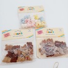Vintage Flocked Mini Bears And Plush Teddies Teddy Bear Craft Lot New Old Stock