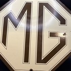 Mg  morris Garage  Octagon Heavy Gage Enameled Metal Sign  12  With  4  Gromets