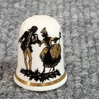 Vtg Couple Dancing Bone China Thimble   Made In England