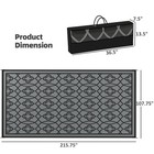 9  X 18  Outdoor Patio Rug Waterproof Reversible Plastic Straw Rv Camping Mat