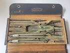  Vintage Eugene Dietzgen Co  Drafting Tools With Case 1 Piece Missing nice Set