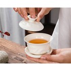 White Porcelain Gaiwan Tea Bowl Teacup 125ml 4 1oz Chinese Kungfu Tea Set