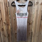 Y2k Great China Wall   Rare  Rhinestone Tank Bodycon Mini Dress S
