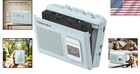 Blue Cassette Player With Stereo Sound  Microphone   Easy Controls - Portable