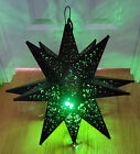 Vintage 18  Moravian Star Pierced Metal Pendant Light Lamp Hanging - 18 Points