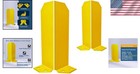 Pallet Rack Post Protectors Steel Guard Impact Resistant Yellow 2 Pack
