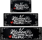 Kitchen Mats For Floor 3 Pieces Set  Non Slip Cushioned Runners Waterproof Co   