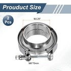 2pcs 2 25 Inch V Band Clamp With Flange Male Female Exhaust Clamp