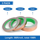 Copper Foil Tape 3 Pack  1   1 2   1 4  X 66ft  For Electrical   Craft Projects